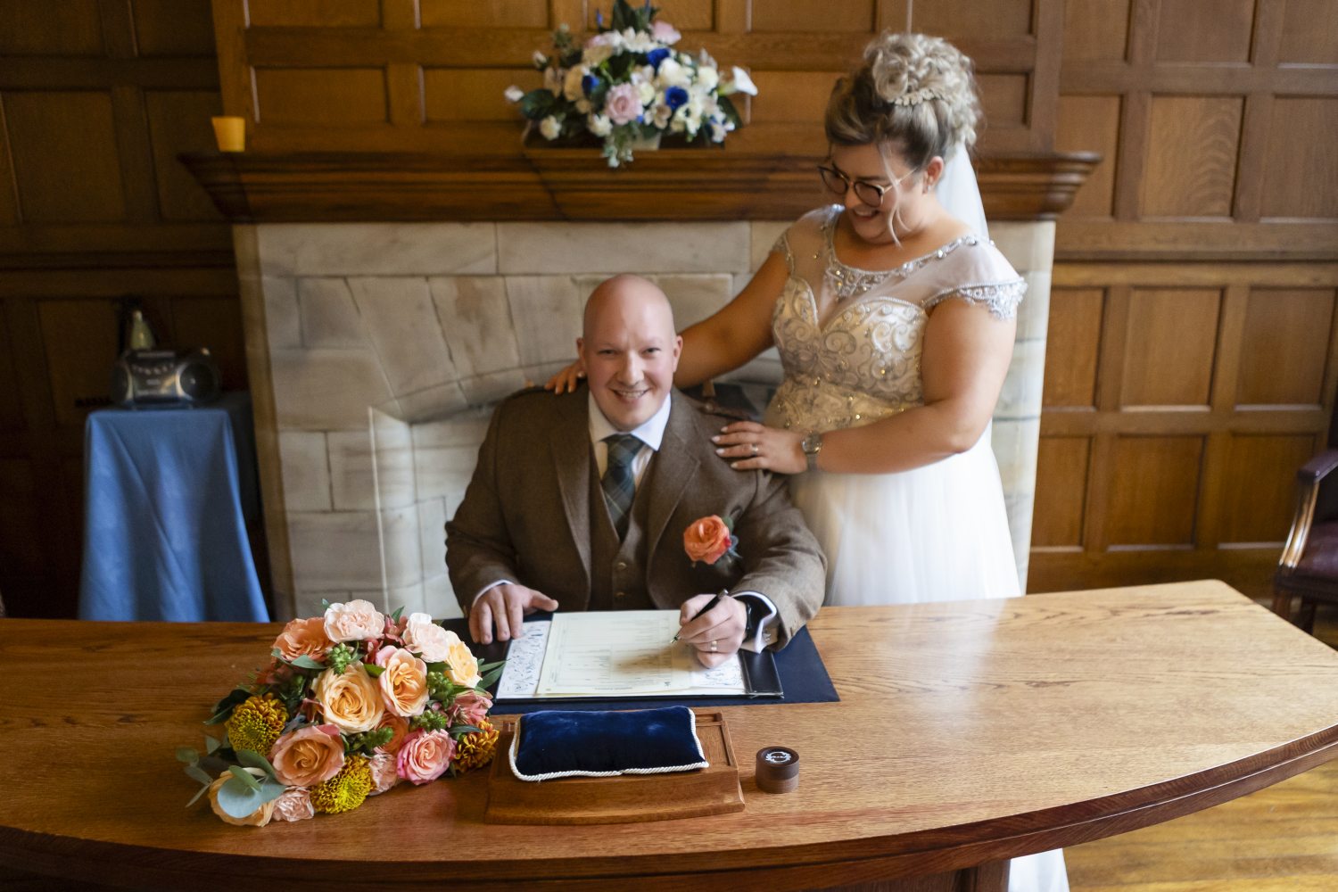 Editorial wedding portrait in Aberdeen