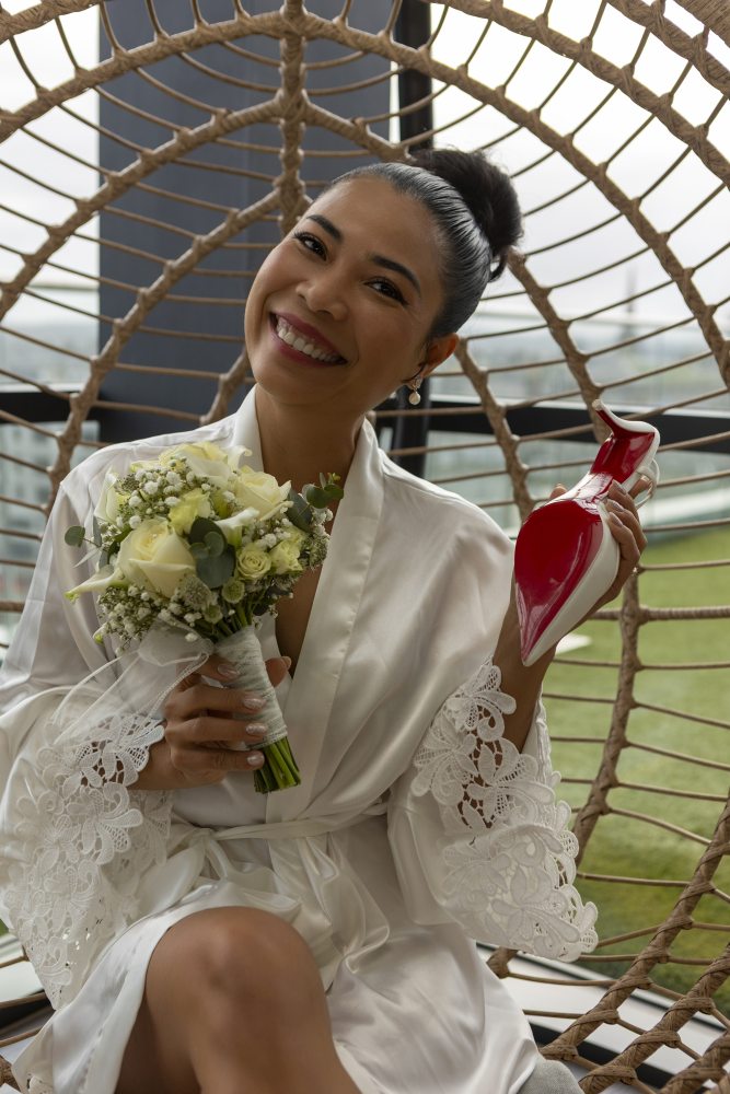 Natural elegance wedding portrait